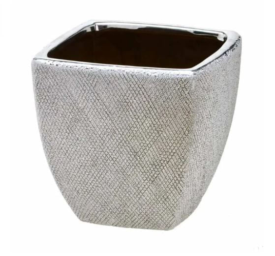 Vaso Decorativo Rustico Cinza 17cm - Ela Decora