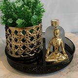 Vaso Decorativo Vazado Dourado - Ela Decora