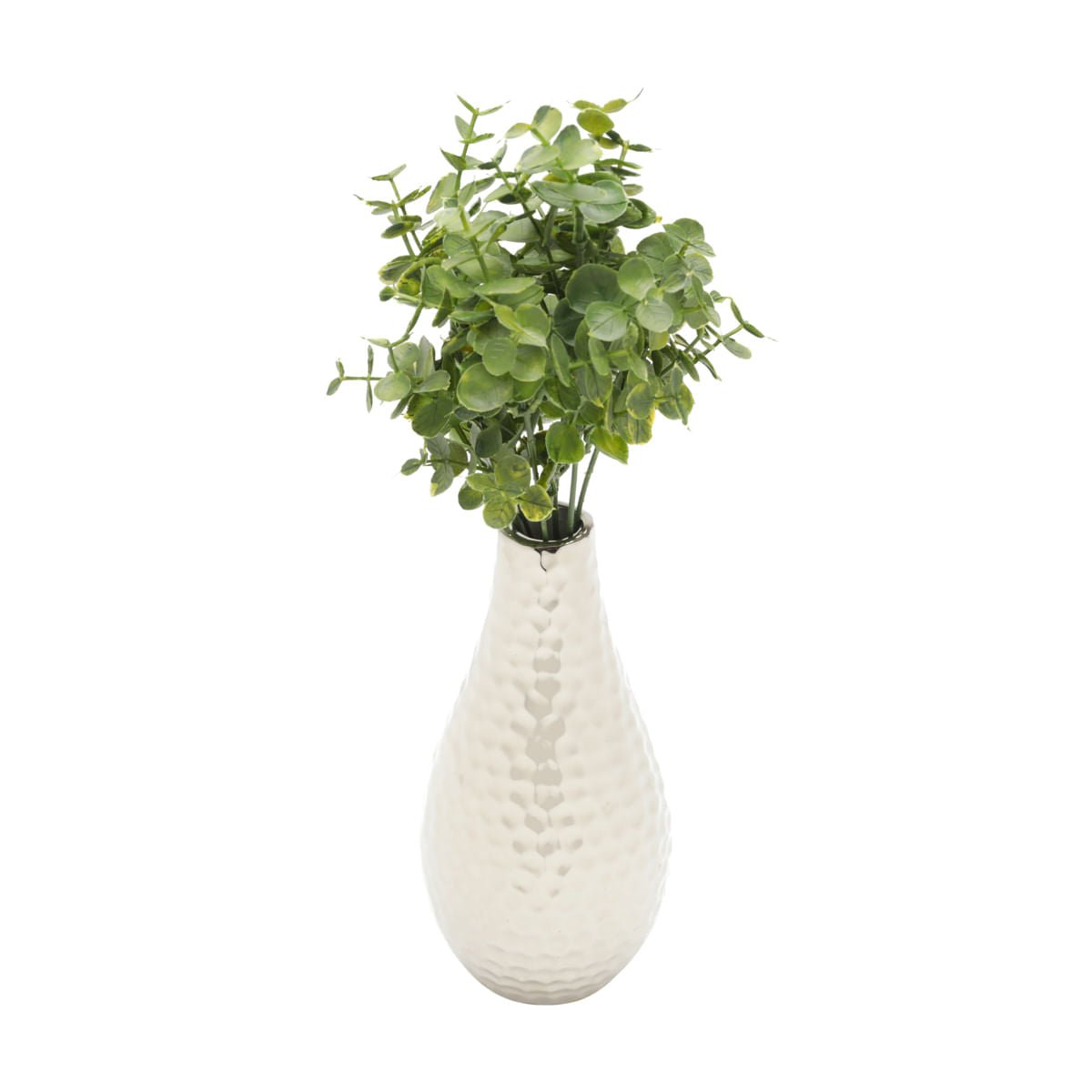 Vaso em Cerâmica Cromado 20cm x 10cm - Ela Decora