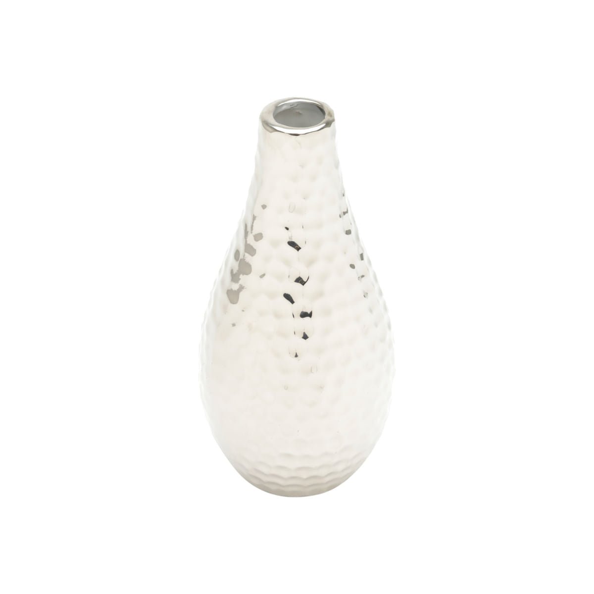 Vaso em Cerâmica Cromado 20cm x 10cm - Ela Decora