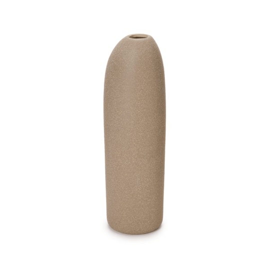 Vaso em Cerâmica Marrom 34cm - Ela Decora