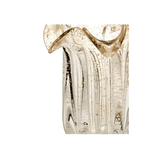 Vaso Murano Alto de Vidro Transparente e Dourado 24cm - Ela Decora