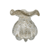 Vaso Murano de Vidro Transparente e Dourado 10,5cm - Ela Decora