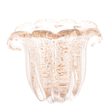 Vaso Murano Italy de Vidro Dourado 13cm - Ela Decora