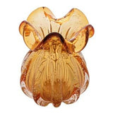 Vaso Murano Trouxinha de Vidro Italy Âmbar 17 cm - Ela Decora