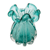 Vaso Murano Trouxinha de Vidro Italy Azul Verde Tiffany 17cm - Ela Decora