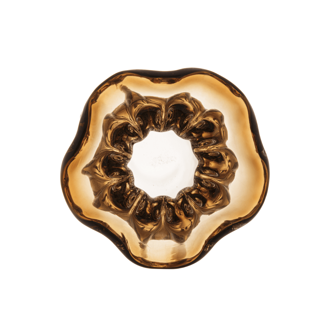 Vaso Murano Trouxinha de Vidro Italy Marrom 11 cm - Ela Decora