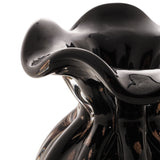 Vaso Murano Trouxinha de Vidro Italy Preto e Rose 13cm - Ela Decora