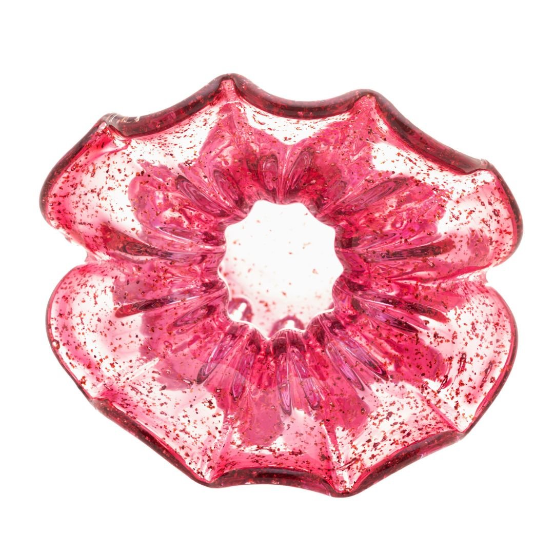 Vaso Murano Trouxinha de Vidro Italy Rosa e Dourado 11,5cm - Ela Decora
