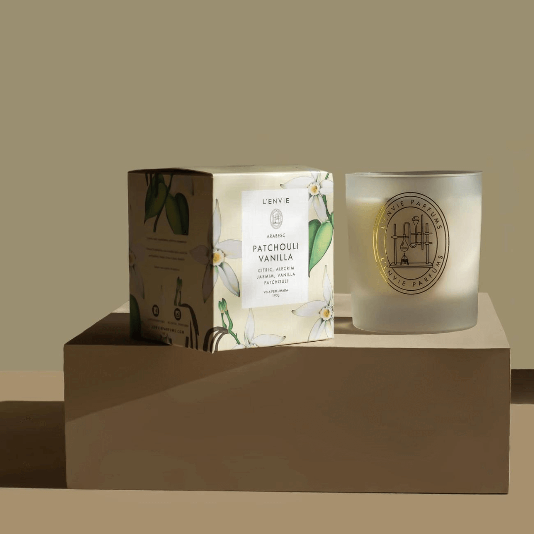 Vela Perfumada Patchouli Vanilla 210g L'Envie - Ela Decora
