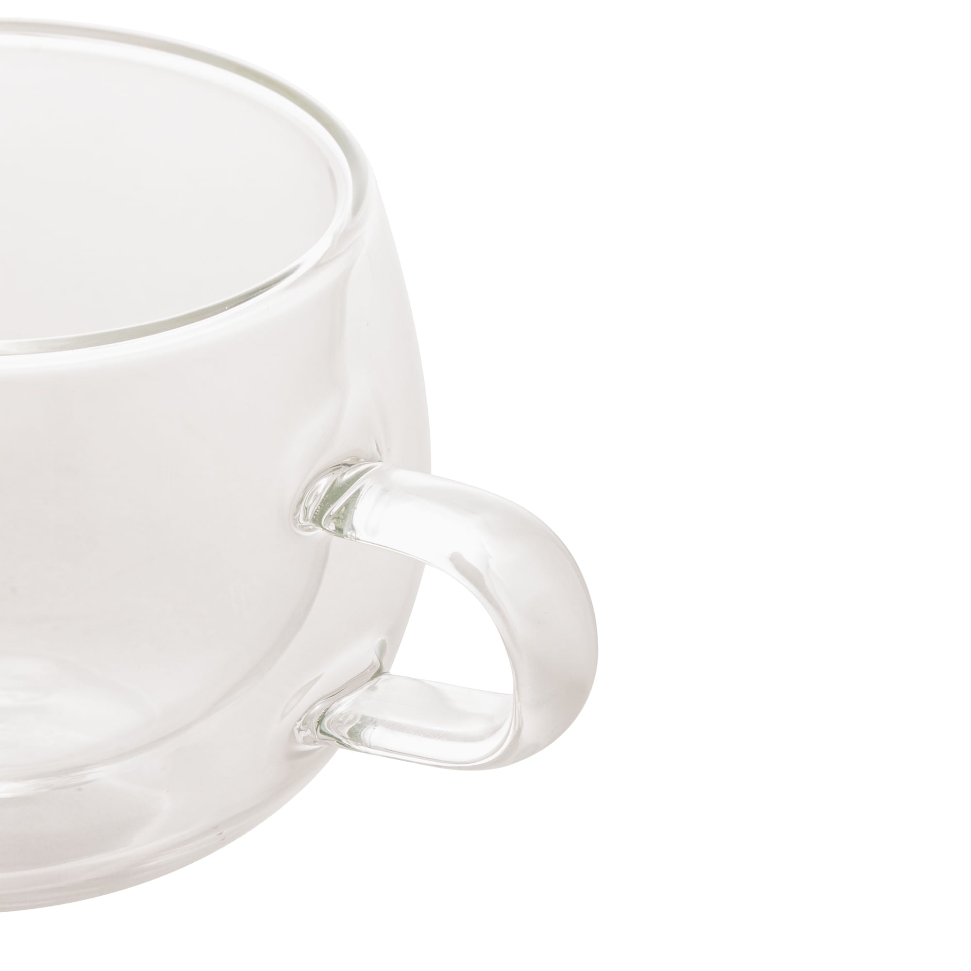 Xícara de Café Parede Dupla Vidro Borossilicato 240ml - Ela Decora