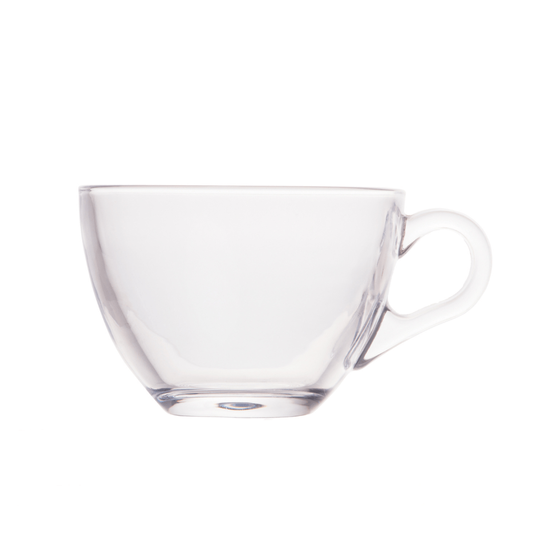 Xícara de Chá com Prato de Coração Madeira Teca - 190 ml - Ela Decora