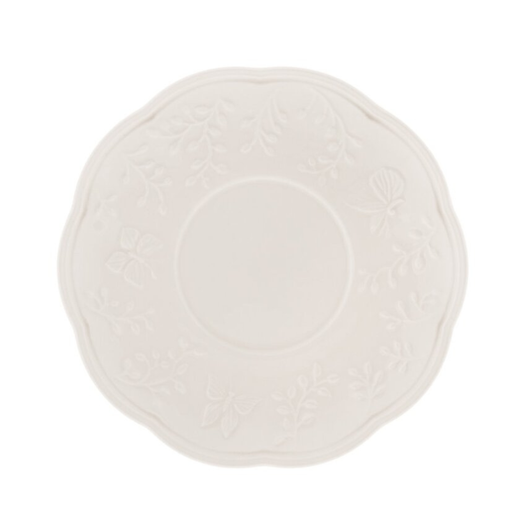 Xícara para Chá com Pires de Porcelana New Bone Butterfly Flower 200ml - Ela Decora