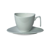 Jogo 6 Xicaras de Café com Colher em Porcelana Branca 80ml