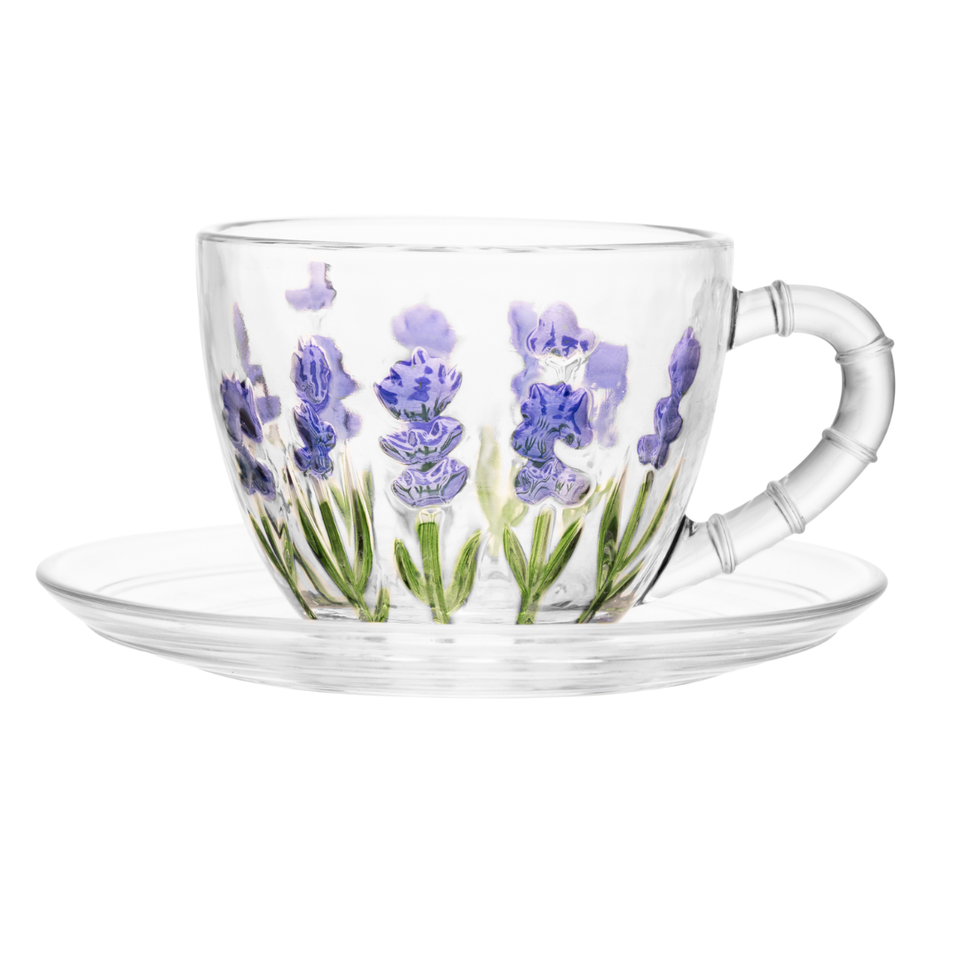 Xícara de Café com Pires Lavanda 80ml