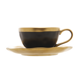 Xícara de Café Dubai Preto e Dourado 90ml