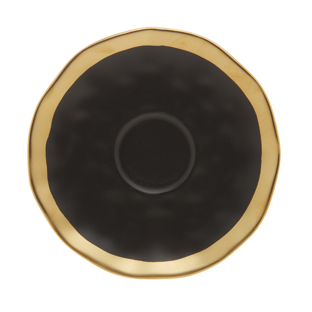 Xícara de Café Dubai Preto e Dourado 90ml