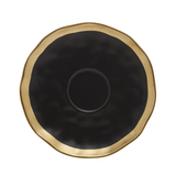 Xícara de Chá em Porcelana Dubai Preto e Dourado 200ml